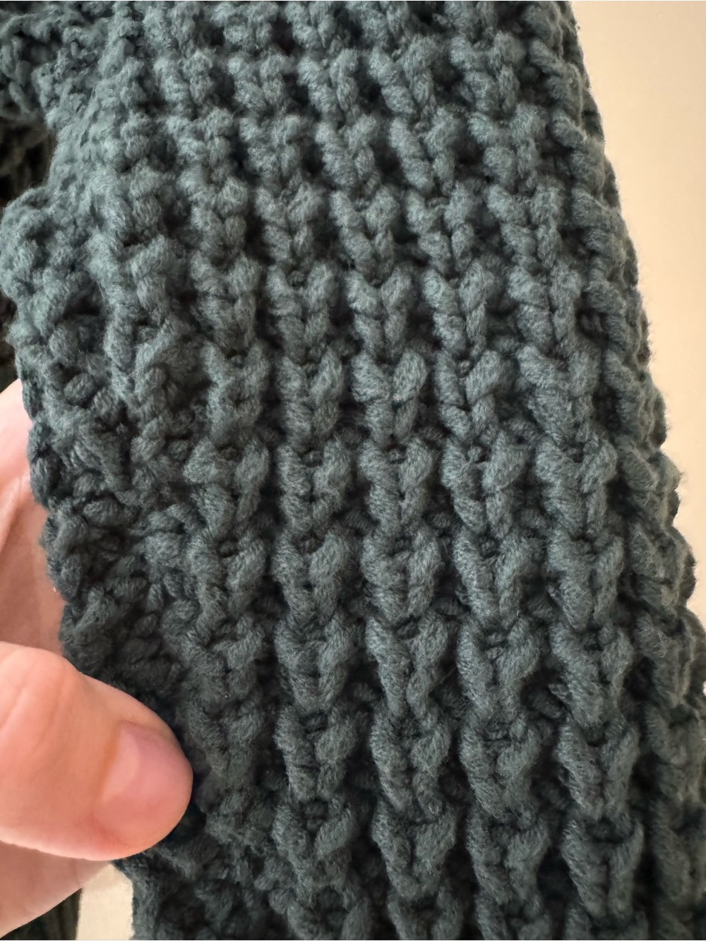 Abercrombie & Fitch Forest Green Waffle Knit Crewneck Sweater - Picture 5 of 7